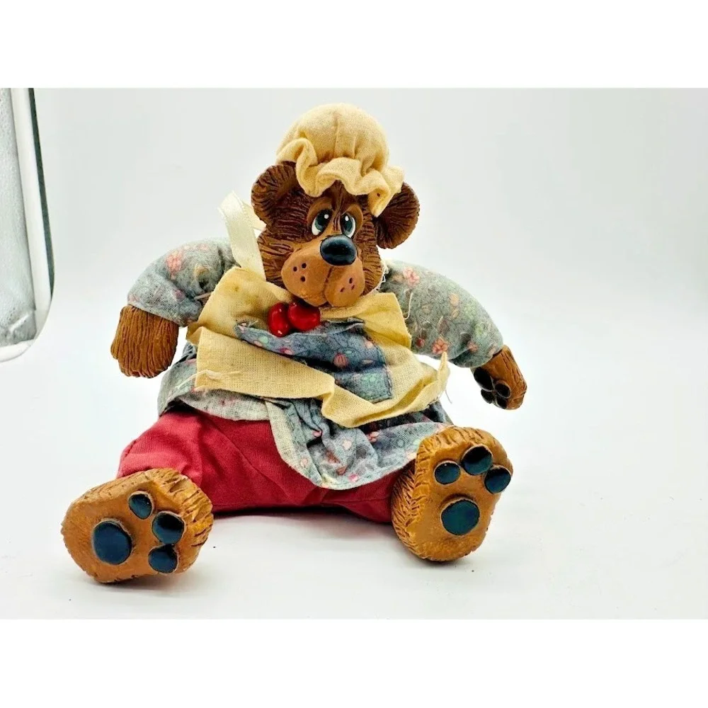 Russ Berrie Vintage Bear Doll Critter Factory Collectible Decor